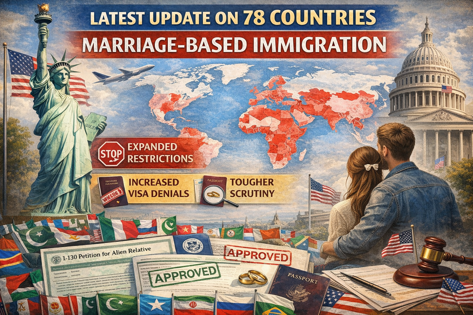 Latest Update on 78 Countries & What It Means for Marriage-Based Immigration
